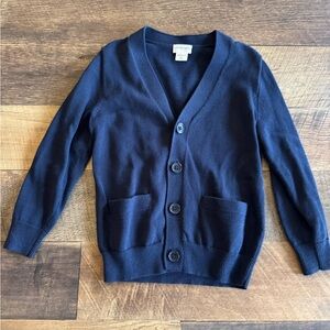 J Crew Crewcuts Boys Navy Blue Cardigan Sweater